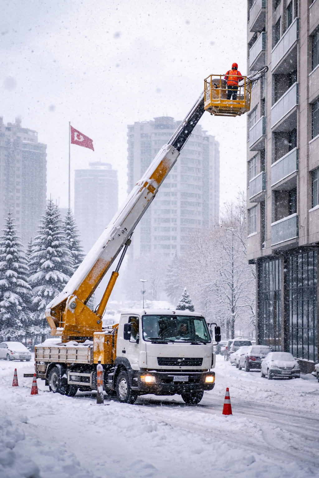 Ankara’da Kış Şartlarında Sepetli Vinç Çalışmaları Nasıl Planlanmalı?